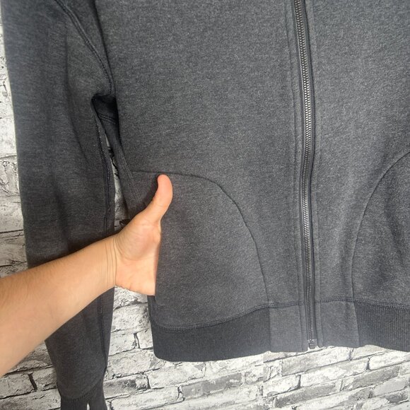 EUC Lululemon Hug It Out Fleece Zip Up Jacket Size 6 (Dark Grey) - Picture 5 of 16